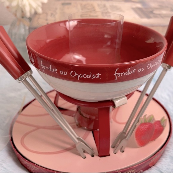 Joie Dipping Desire Chocolate Fondue Set - Red and White - Picture 6 of 6